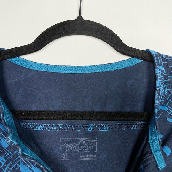 Patagonia XSmall XS Kamala Henley Safari 3/4 Sleeve Dress Blue Casual Athletic - Picture 8 of 12